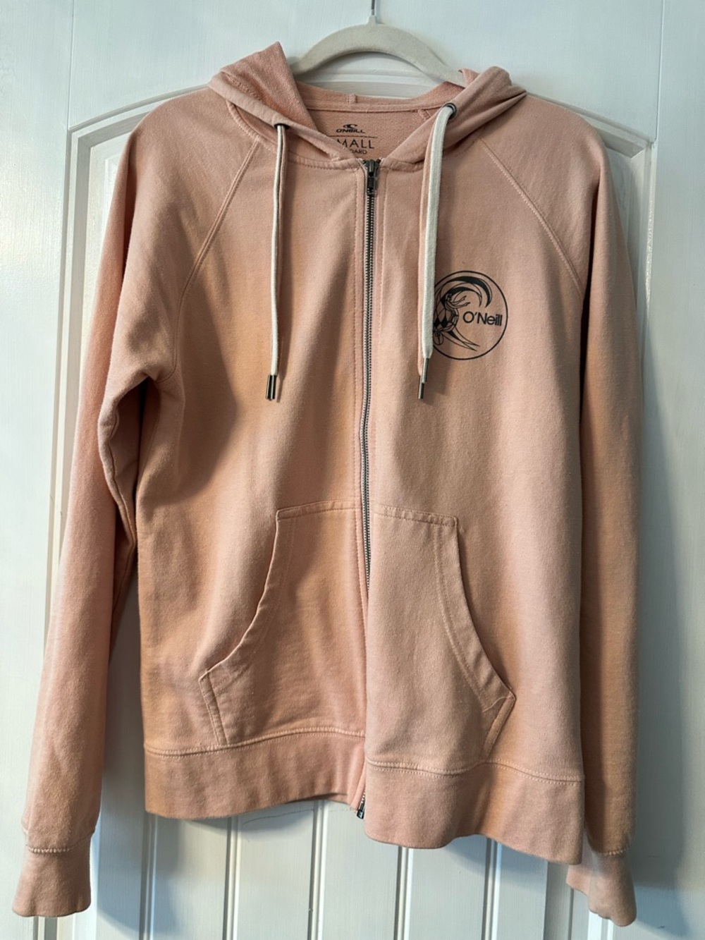 O'Neill Peach Zip Hoodie with Subtle Logo